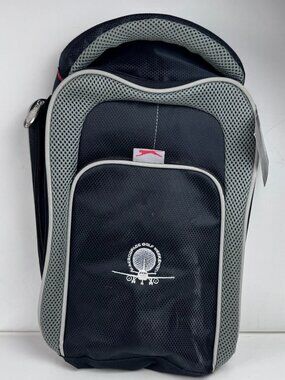 Slazenger Leeds Golf Shoe Bag Travel Carrier Case Black Mesh Ventilated 8"W